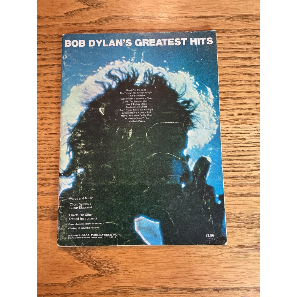 Bob Dylan's Greatest Hits Sheet Music Songbook Vintage Piano Vocal Guitar Folio